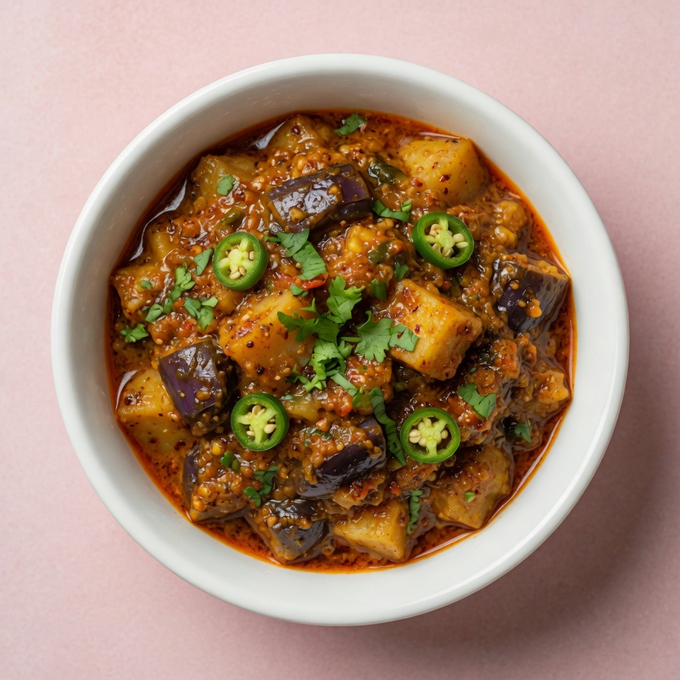Achari Baingan Aloo
